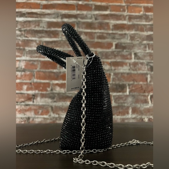 Jessica McClintock Tiny Black Purse with removable strap - Picture 2 of 9